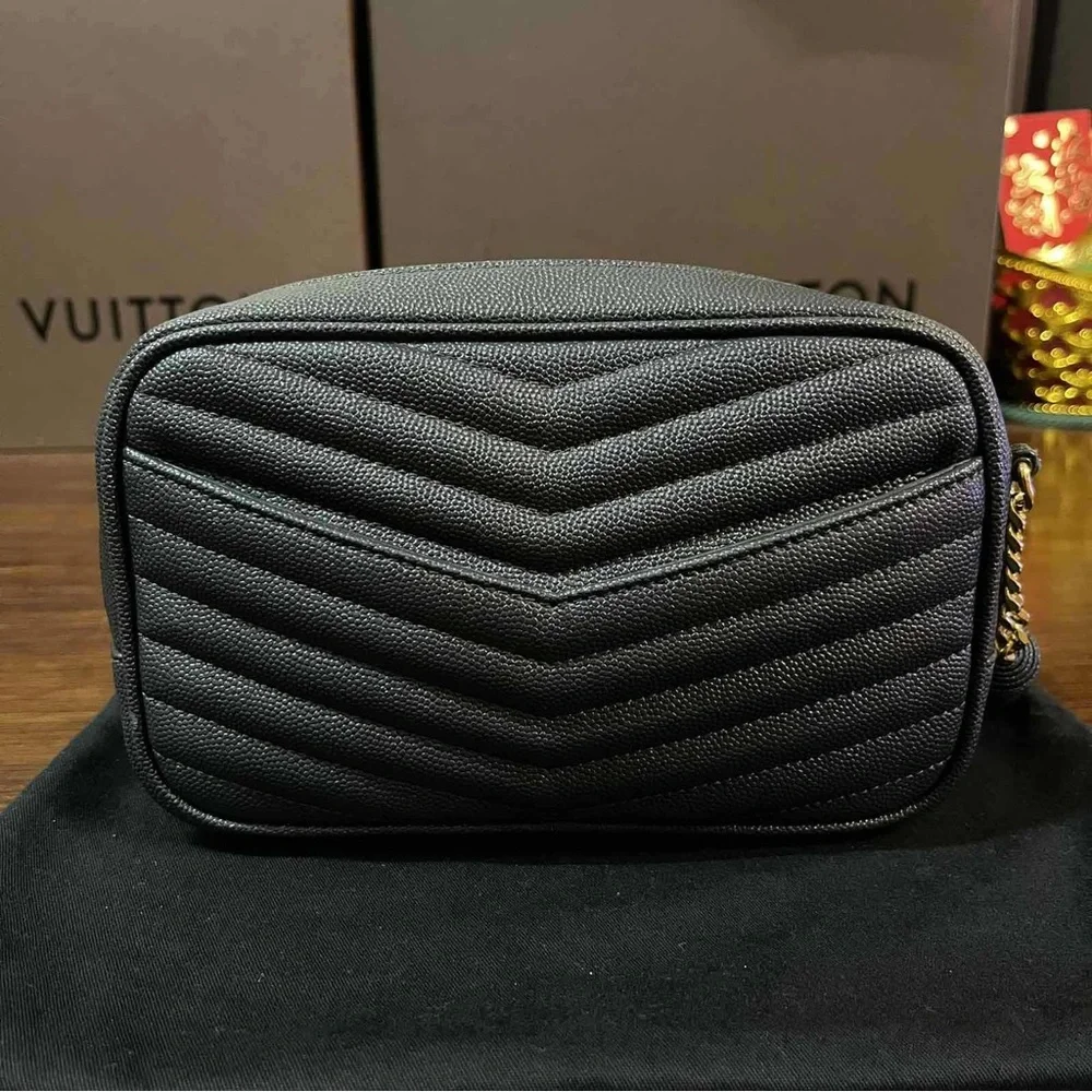 YSL Mini Lou Crossbody Bag with Chevron Quilting - Picture 6 of 13